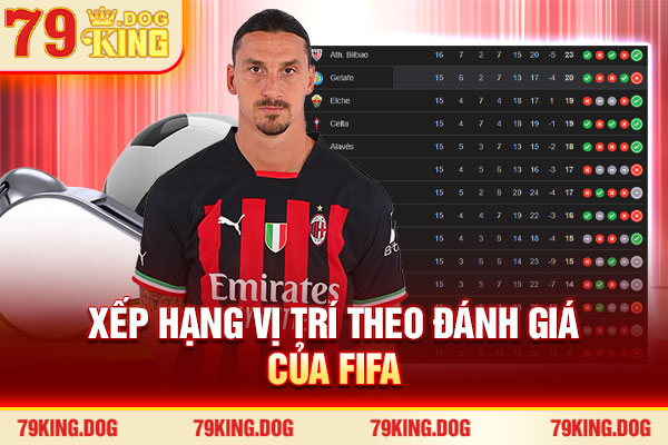 Xếp hạng vị trí theo đánh giá của FIFA